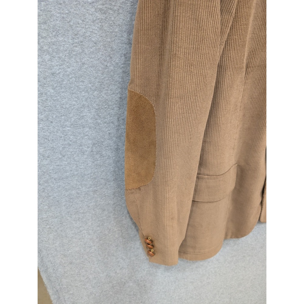 VTG Mens Corduroy Blazer WFF by‎ Farah Brown Sport Coat Jacket Elbow Patch 44R - Picture 2 of 10